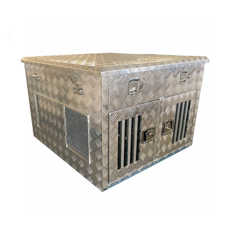 Custom Aluminum Dog Boxes For Pick Up Truck , Aluminum Hunting Dog Boxes